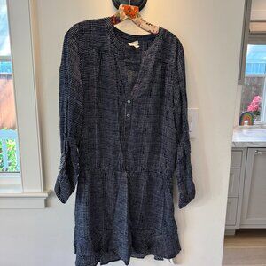 Joie Navy White Tunic Mini Dress